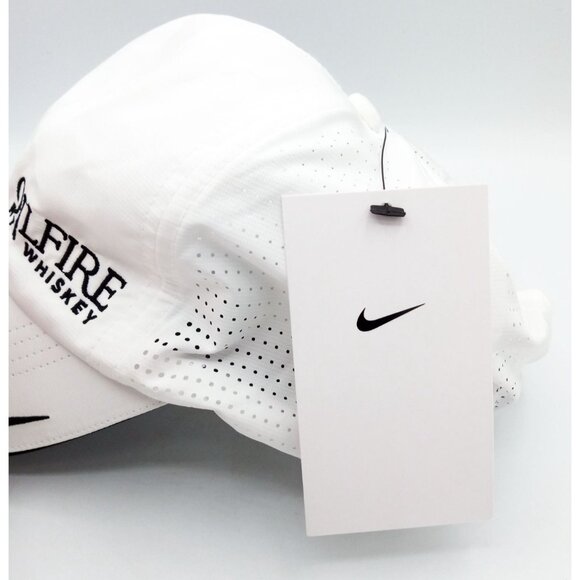 Hat Nike Heritage86 Oilfire Rye Whiskey Golf White Dri-Fit Adult Unisex Adjusts - Picture 5 of 9